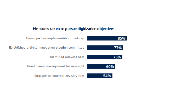 Measures taken to pursue digitization objectives